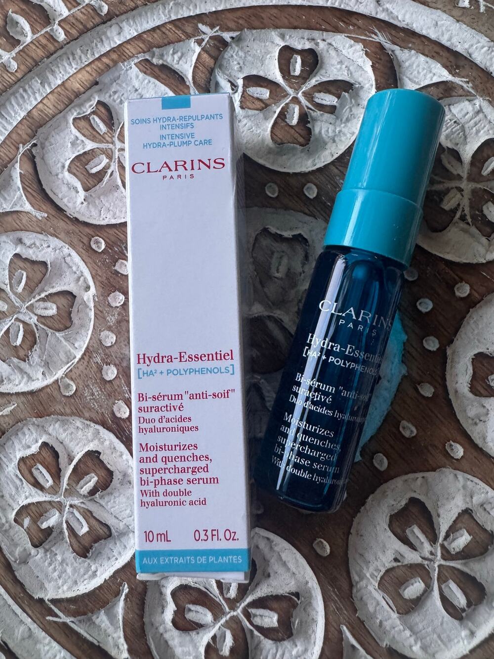 Clarins Hydra-Essentiel Bi-Phase Serum 10mL Travel Size HA2 + Polyphenols